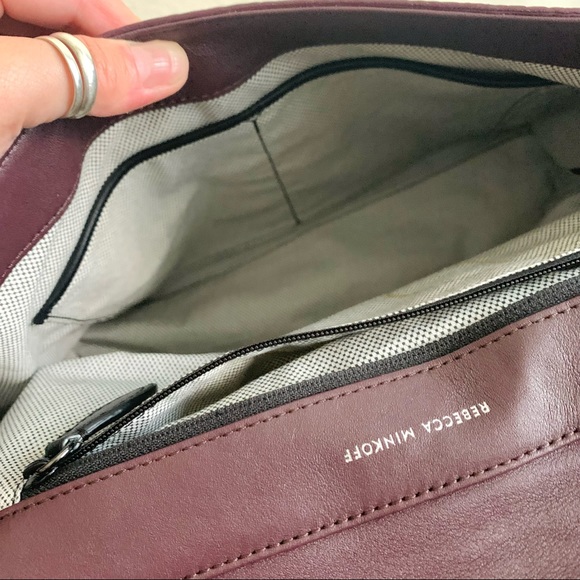 SOLD Rebecca Minkoff Shoulder Bag Snake Print Burgundy - Picture 11 of 12